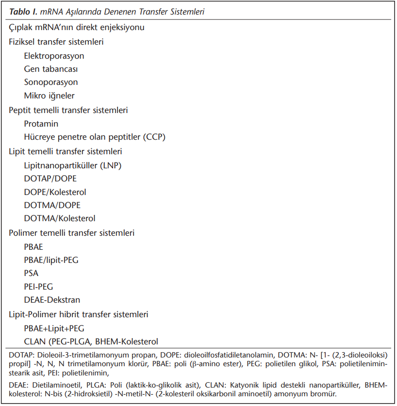 mRNA’nın Fiziksel Transferi: İn vivo mRNA transferinin etkinliğini ...